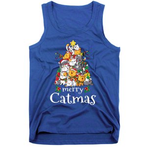 Merry Catmas Funny Cat Dad Cat Mom Christmas Cat  Tank Top