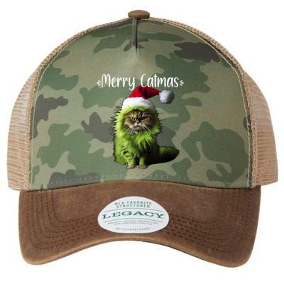 Merry Catmas Funny Cat Christmas Tank Top Legacy Tie Dye Trucker Hat