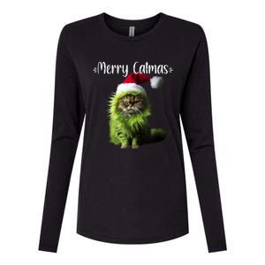 Merry Catmas Funny Cat Christmas Tank Top Womens Cotton Relaxed Long Sleeve T-Shirt