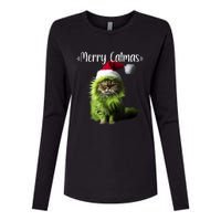 Merry Catmas Funny Cat Christmas Tank Top Womens Cotton Relaxed Long Sleeve T-Shirt