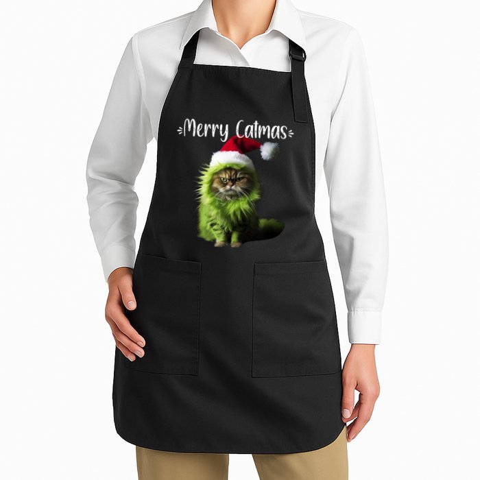 Merry Catmas Funny Cat Christmas Tank Top Apron