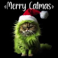 Merry Catmas Funny Cat Christmas Tank Top Apron