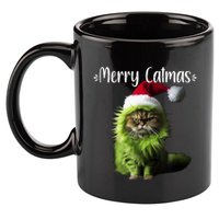 Merry Catmas Funny Cat Christmas Tank Top 11oz C Handle Ceramic Mug