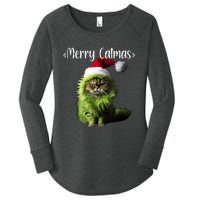 Merry Catmas Funny Cat Christmas Tank Top Women's Perfect Tri Tunic Long Sleeve Shirt