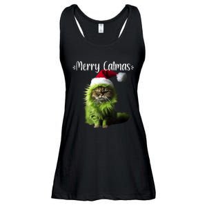 Merry Catmas Funny Cat Christmas Tank Top Ladies Essential Flowy Tank