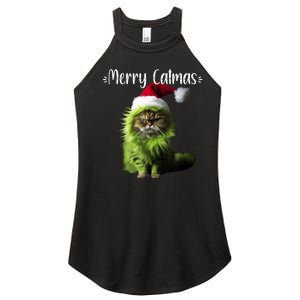 Merry Catmas Funny Cat Christmas Tank Top Women's Perfect Tri Rocker Tank