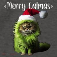 Merry Catmas Funny Cat Christmas Tank Top Vector Backpack