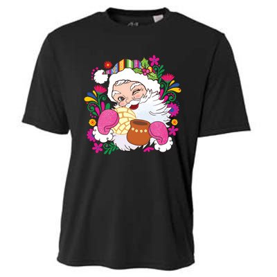 Mexican Christmas Feliz Navidad Latina Christmas Cooling Performance Crew T-Shirt