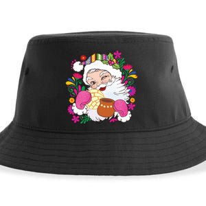 Mexican Christmas Feliz Navidad Latina Christmas Sustainable Bucket Hat