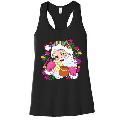 Mexican Christmas Feliz Navidad Latina Christmas Women's Racerback Tank