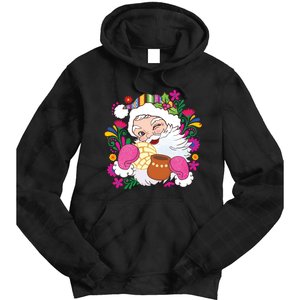 Mexican Christmas Feliz Navidad Latina Christmas Tie Dye Hoodie