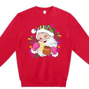 Mexican Christmas Feliz Navidad Latina Christmas Premium Crewneck Sweatshirt