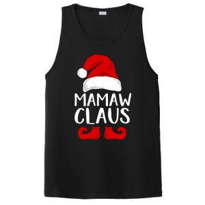 Mamaw Claus Funny Grandma Santa Claus Red Christmas Hat Gift PosiCharge Competitor Tank