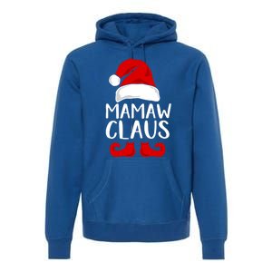 Mamaw Claus Funny Grandma Santa Claus Red Christmas Hat Gift Premium Hoodie