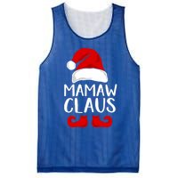 Mamaw Claus Funny Grandma Santa Claus Red Christmas Hat Gift Mesh Reversible Basketball Jersey Tank