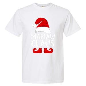 Mamaw Claus Funny Grandma Santa Claus Red Christmas Hat Gift Garment-Dyed Heavyweight T-Shirt