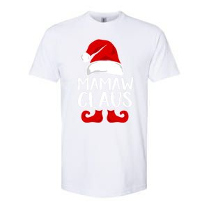 Mamaw Claus Funny Grandma Santa Claus Red Christmas Hat Gift Softstyle CVC T-Shirt