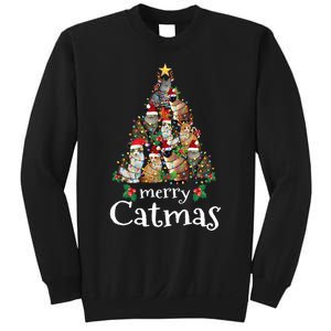 Merry Catmas Funny Cat Mom Cat Dad Christmas Cat Sweatshirt