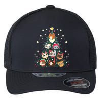 Merry Catmas Funny Christmas Tree Cats Xmas Meow Christmas Flexfit Unipanel Trucker Cap