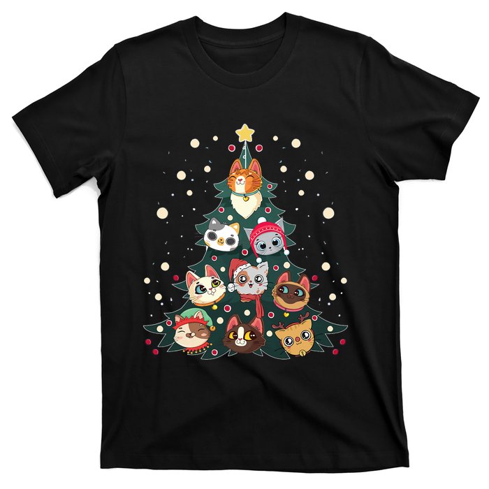 Merry Catmas Funny Christmas Tree Cats Xmas Meow Christmas T-Shirt