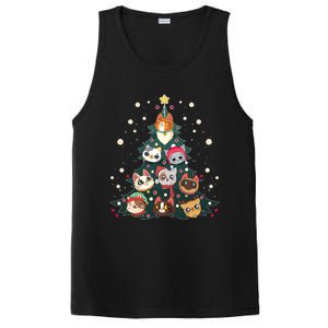 Merry Catmas Funny Christmas Tree Cats Xmas Meow Christmas PosiCharge Competitor Tank