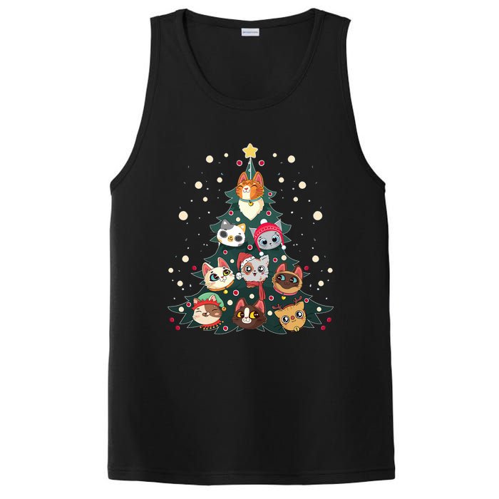 Merry Catmas Funny Christmas Tree Cats Xmas Meow Christmas PosiCharge Competitor Tank