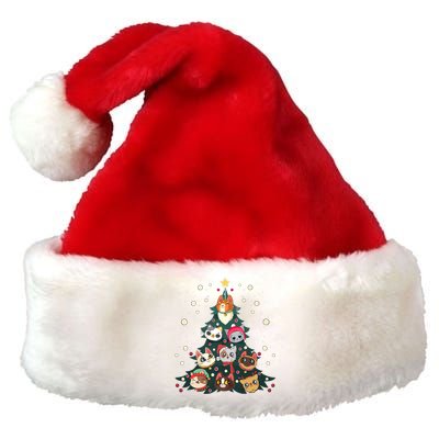 Merry Catmas Funny Christmas Tree Cats Xmas Meow Christmas Premium Christmas Santa Hat