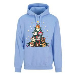 Merry Catmas Funny Christmas Tree Cats Xmas Meow Christmas Unisex Surf Hoodie