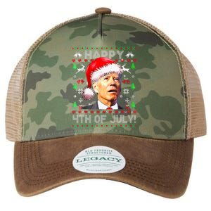 Merry Christmas Funny Joe Biden Happy 4th Of July Ugly Xmas Legacy Tie Dye Trucker Hat