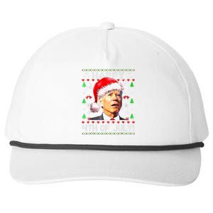 Merry Christmas Funny Joe Biden Happy 4th Of July Ugly Xmas Snapback Five-Panel Rope Hat