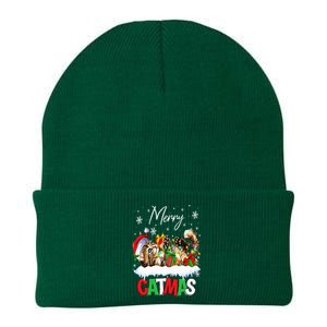 Merry Catmas Funny Cat Dad Cat Mom Christmas Cat Knit Cap Winter Beanie