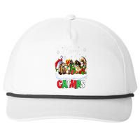 Merry Catmas Funny Cat Dad Cat Mom Christmas Cat Snapback Five-Panel Rope Hat