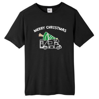 Merry Christmas Funny Camper Rv Camping Christmas Gift Tall Fusion ChromaSoft Performance T-Shirt