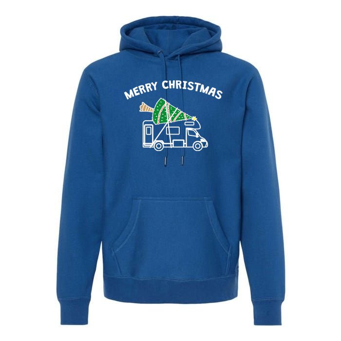 Merry Christmas Funny Camper Rv Camping Christmas Gift Premium Hoodie