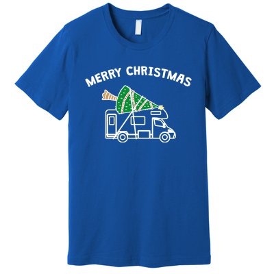 Merry Christmas Funny Camper Rv Camping Christmas Gift Premium T-Shirt