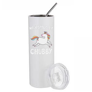 Majestically Chubby Funny Unicorn Stainless Steel Tumbler