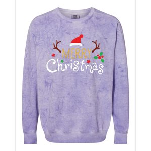 Merry Christmas Family Christmas Matching Colorblast Crewneck Sweatshirt