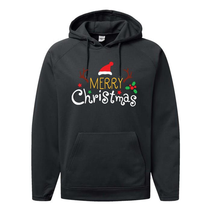 Merry Christmas Family Christmas Matching Performance Fleece Hoodie