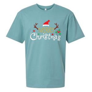 Merry Christmas Family Christmas Matching Sueded Cloud Jersey T-Shirt