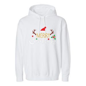 Merry Christmas Family Christmas Matching Garment-Dyed Fleece Hoodie