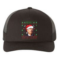 Merry Christmas Funny Joe Biden Happy 4th Of July Ugly Xmas Yupoong Adult 5-Panel Trucker Hat