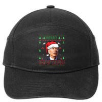 Merry Christmas Funny Joe Biden Happy 4th Of July Ugly Xmas 7-Panel Snapback Hat