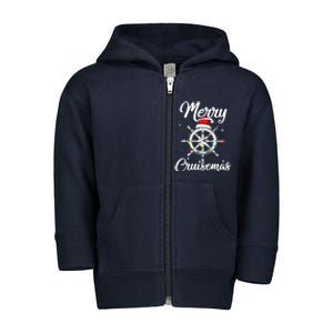 Merry Cruisemas Family Cruise Christmas Funny Boat Trip Toddler Zip Fleece Hoodie