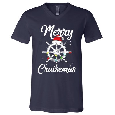 Merry Cruisemas Family Cruise Christmas Funny Boat Trip V-Neck T-Shirt