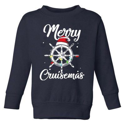 Merry Cruisemas Family Cruise Christmas Funny Boat Trip Toddler Sweatshirt