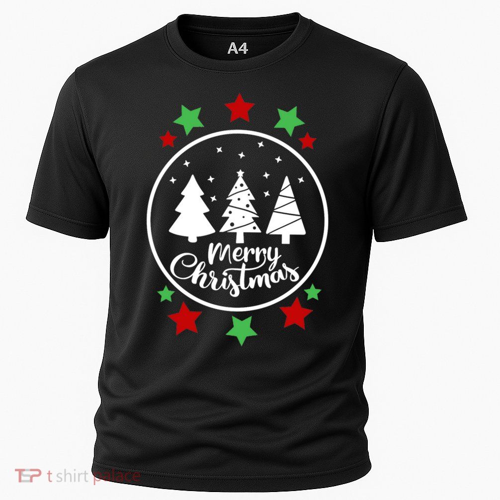 Merry Christmas Festive Circle Logo Performance Shirt