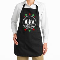 Merry Christmas Festive Circle Logo Apron