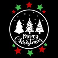 Merry Christmas Festive Circle Logo Apron