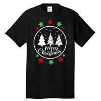 Merry Christmas Festive Circle Logo Tall T-Shirt