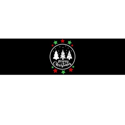 Merry Christmas Festive Circle Logo Bumper Sticker